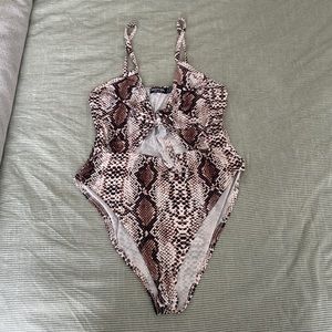 Nasty Gal snakeskin Bodysuit